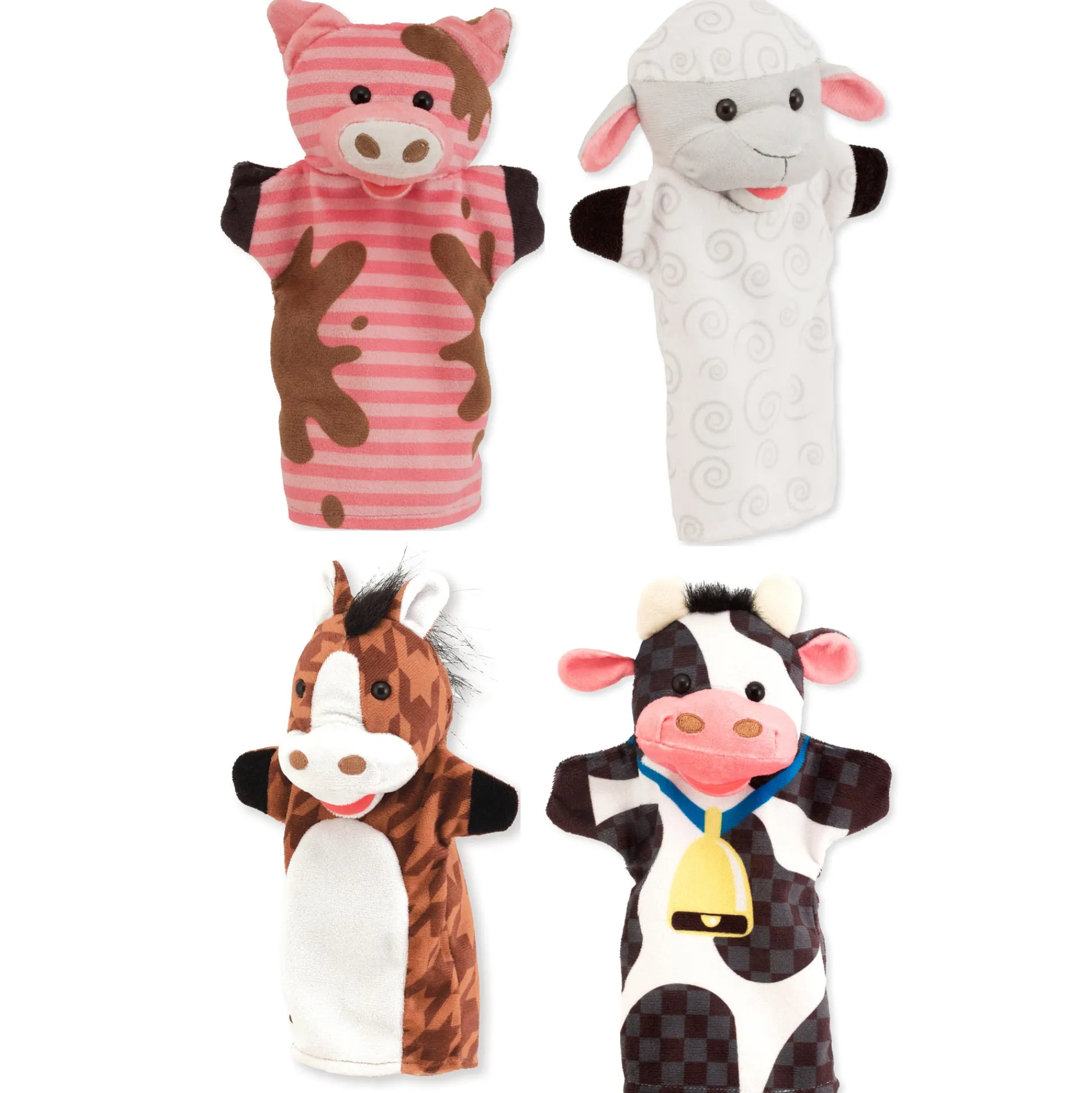 Educators Resource Melissa & Doug Farm Friends Soft Hand Puppets - Set of 4* Puppets & Puppet Theaters|Dress Up