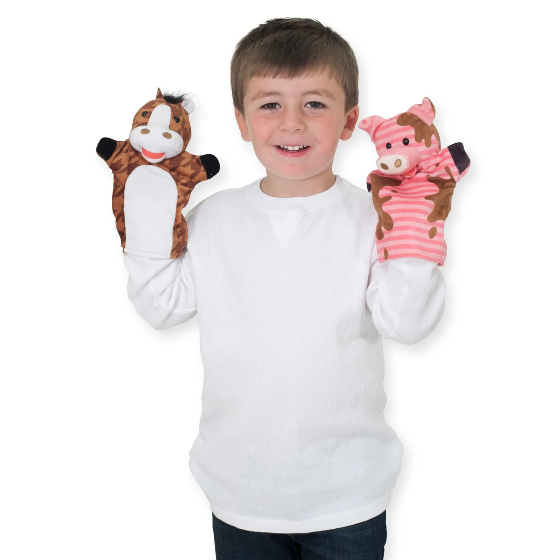 Educators Resource Melissa & Doug Farm Friends Soft Hand Puppets - Set of 4* Puppets & Puppet Theaters|Dress Up