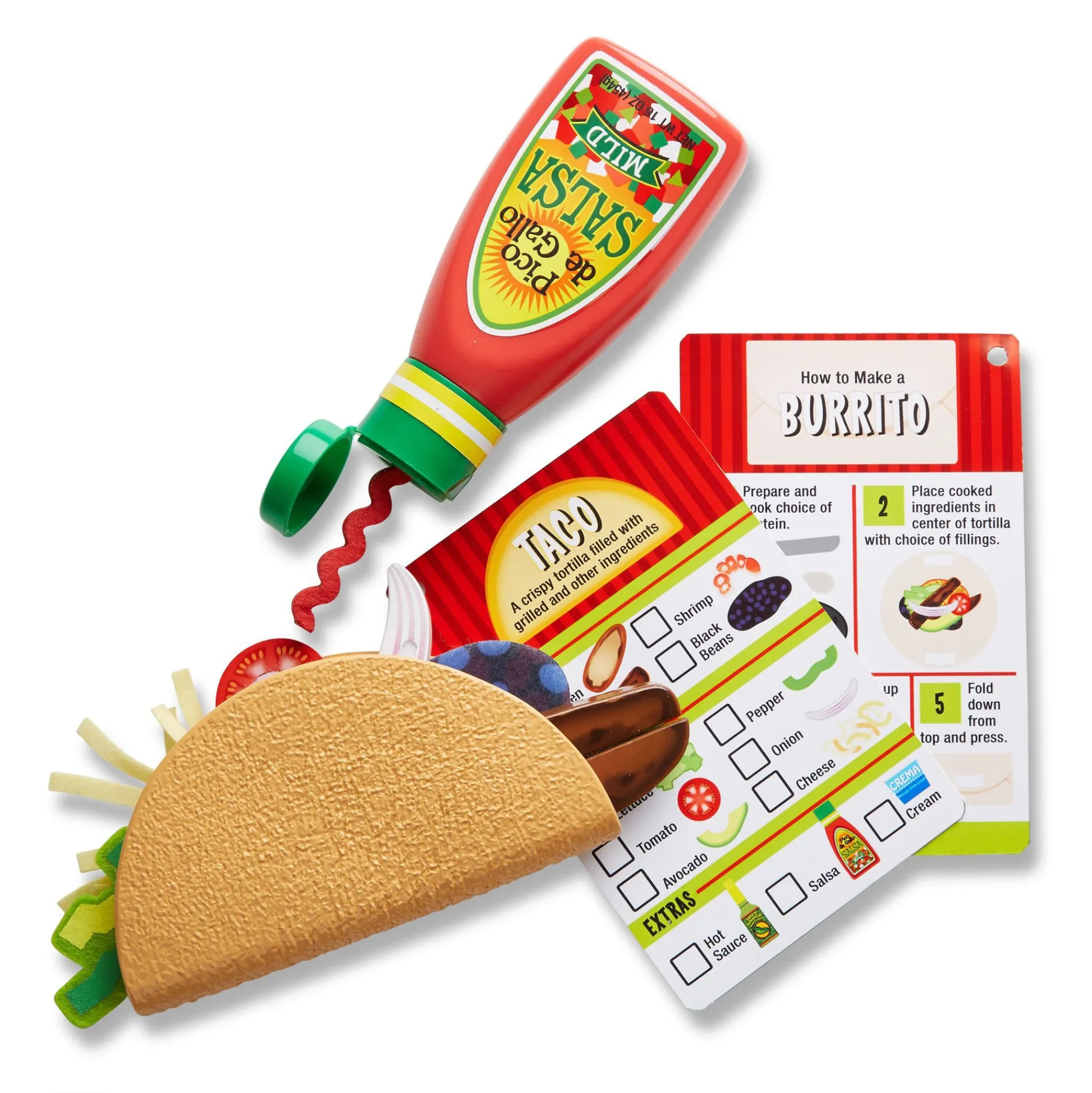 Educators Resource Melissa & Doug Fill & Fold Taco & Tortilla Set* Kitchens & Play Food|Dress Up