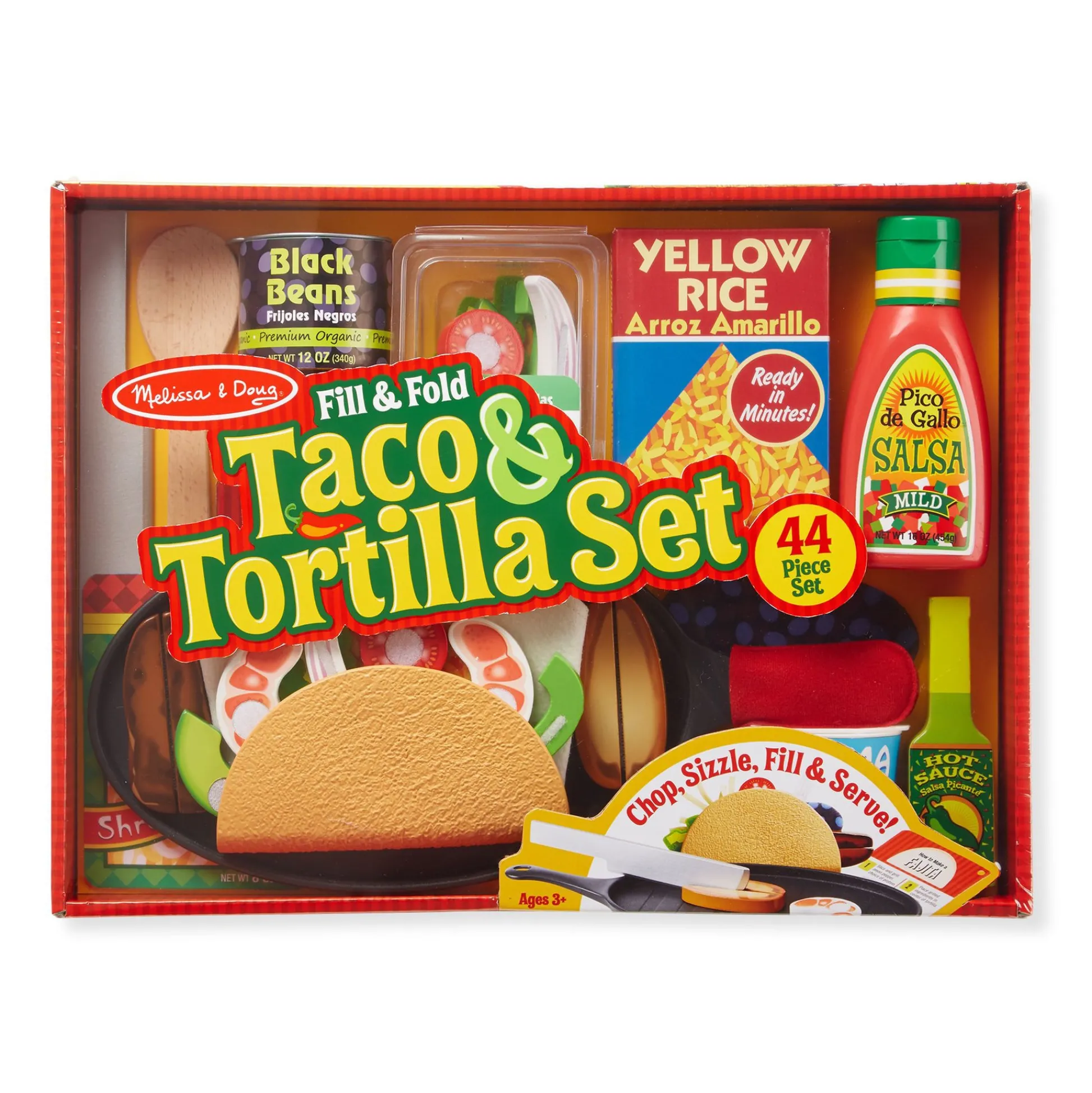 Educators Resource Melissa & Doug Fill & Fold Taco & Tortilla Set* Kitchens & Play Food|Dress Up