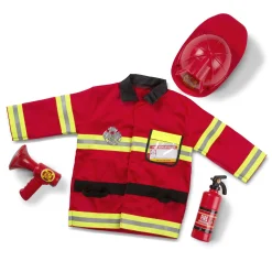 Educators Resource Melissa & Doug Fire Chief Role Play Costume Set - Reflective Red* Dress Up & Accessories|Dress Up