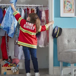 Educators Resource Melissa & Doug Fire Chief Role Play Costume Set - Reflective Red* Dress Up & Accessories|Dress Up