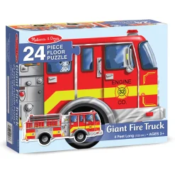 Educators Resource Melissa & Doug Fire Truck 4' Floor Puzzle - 24 Pieces* Puzzles