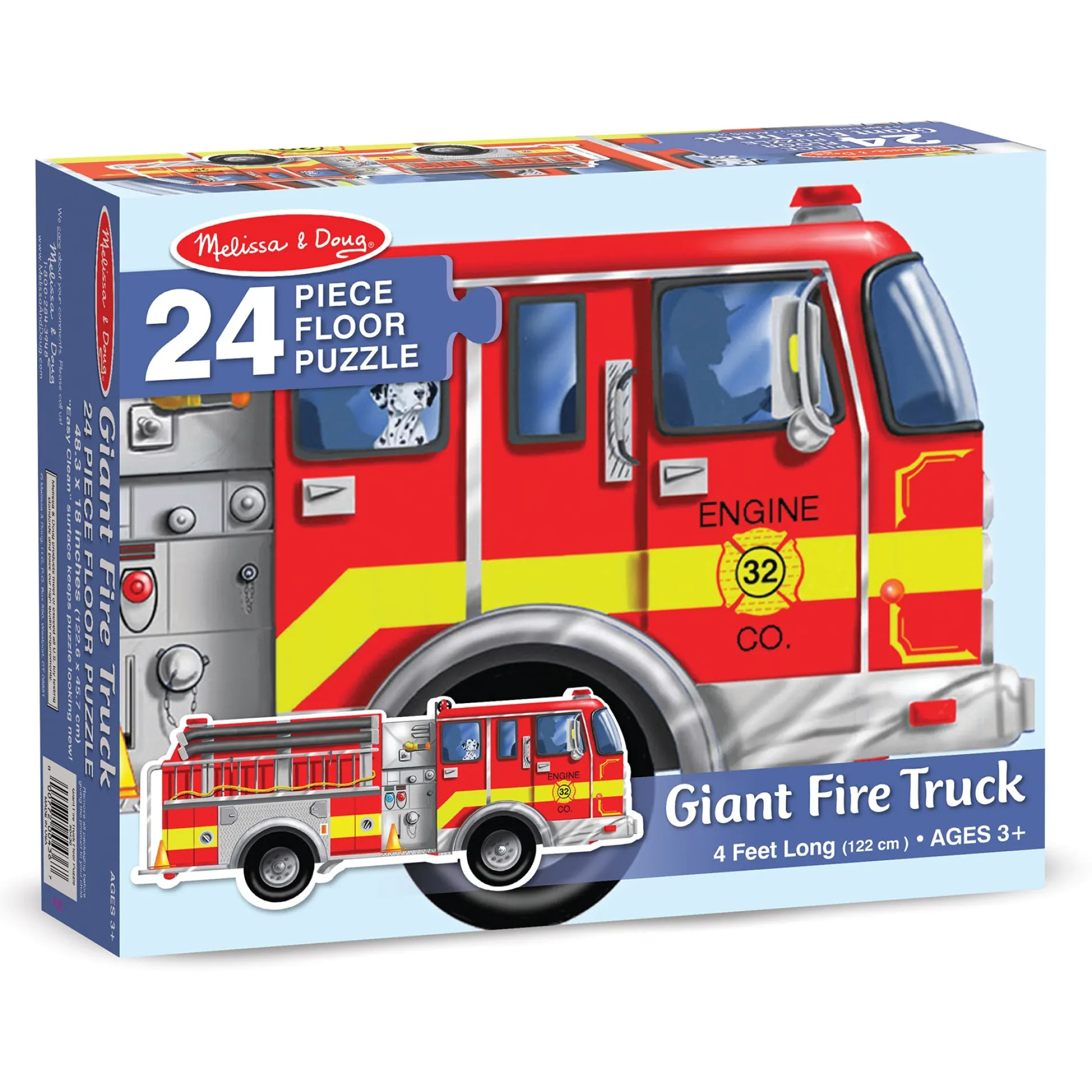 Educators Resource Melissa & Doug Fire Truck 4' Floor Puzzle - 24 Pieces* Puzzles