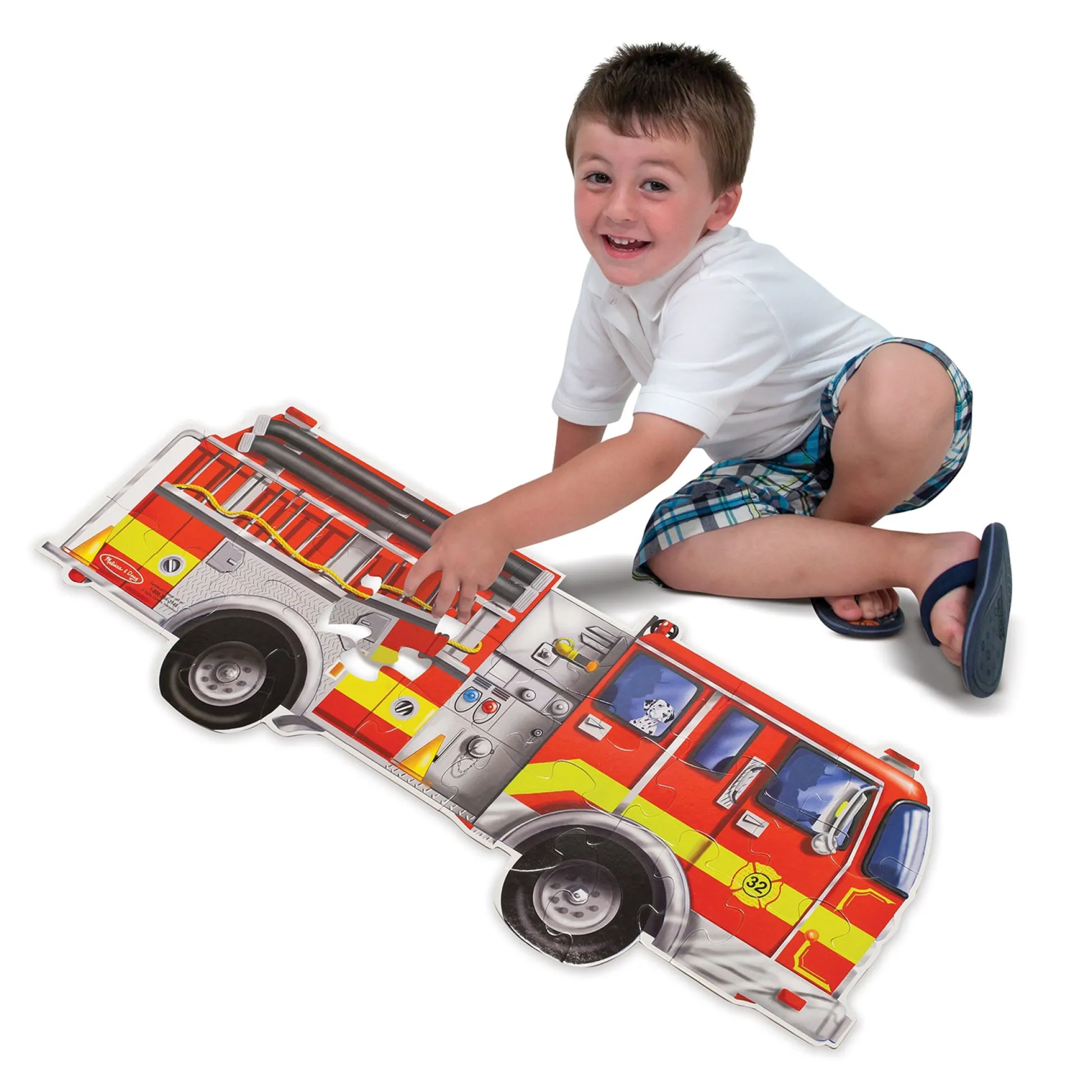 Educators Resource Melissa & Doug Fire Truck 4' Floor Puzzle - 24 Pieces* Puzzles