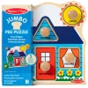 Educators Resource Melissa & Doug First Shapes Jumbo Knob Puzzle – Cabin & Cottage Theme* Preschool Education Toys & Activities|Puzzles