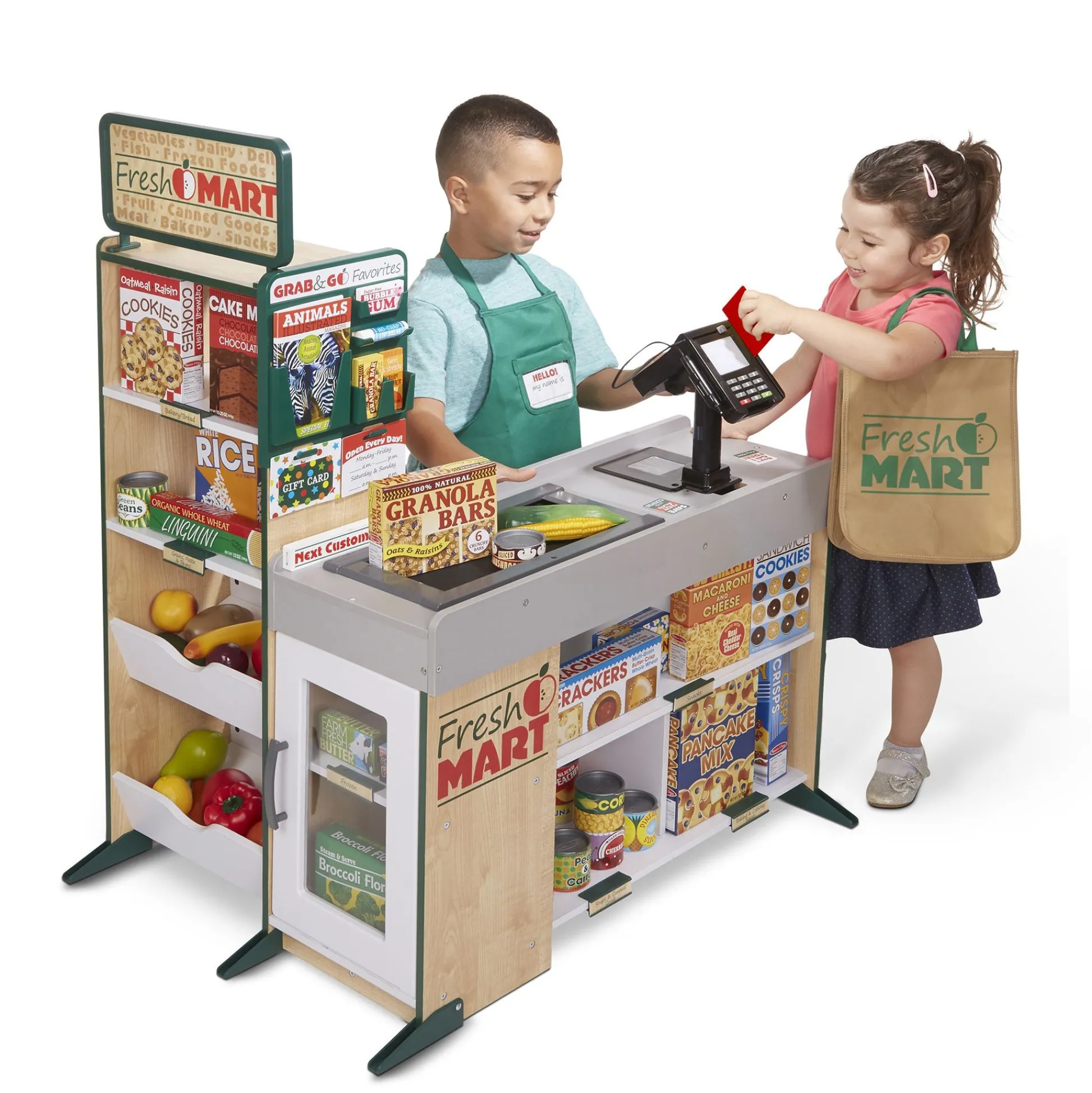 Educators Resource Melissa & Doug Fresh Mart Grocery Store Accessory Set* Kitchens & Play Food|Dress Up