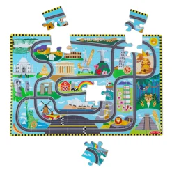 Educators Resource Melissa & Doug Global Race Track Floor Puzzle - 48 pc* Puzzles