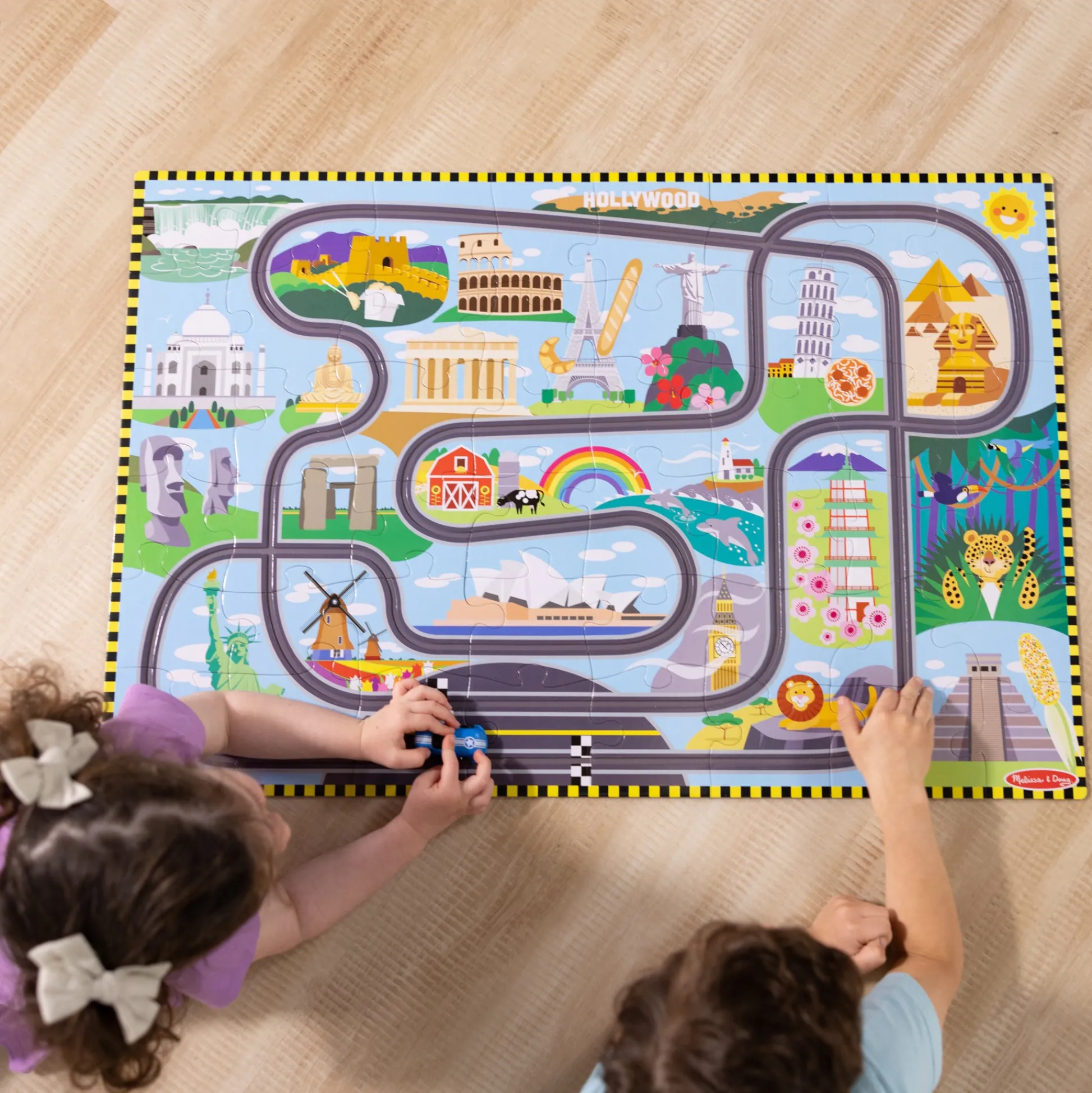 Educators Resource Melissa & Doug Global Race Track Floor Puzzle - 48 pc* Puzzles