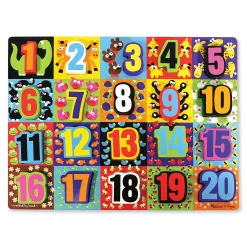 Educators Resource Melissa & Doug Jumbo Numbers Wooden Chunky Puzzle - 20 pc* Puzzles|Preschool Education Toys & Activities