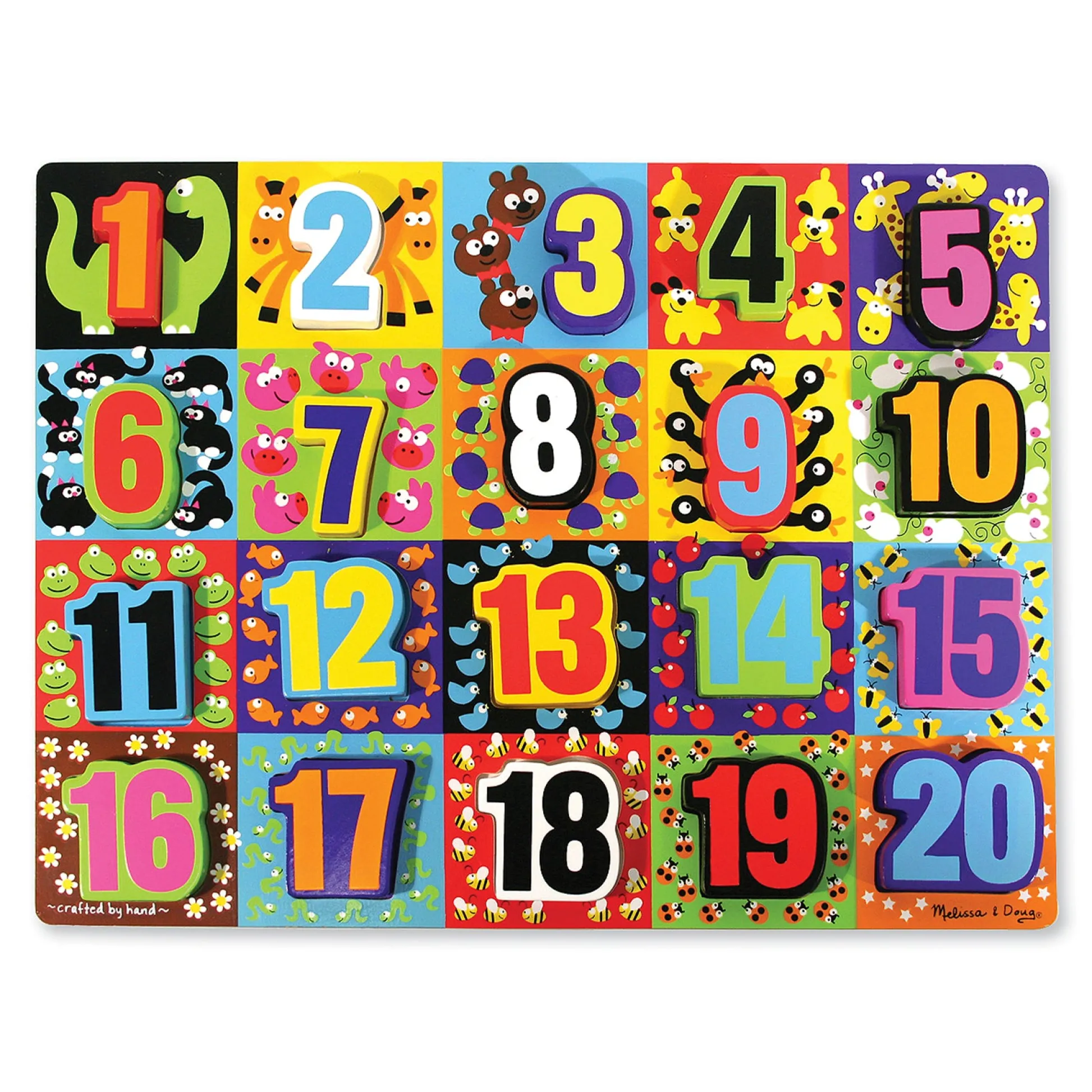 Educators Resource Melissa & Doug Jumbo Numbers Wooden Chunky Puzzle - 20 pc* Puzzles|Preschool Education Toys & Activities