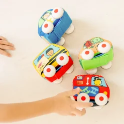 Educators Resource Melissa & Doug K's Kids Pull-Back Vehicle Set – Soft Baby Toy* Developmental Toys