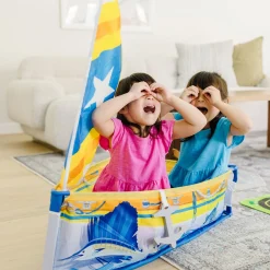 Educators Resource Melissa & Doug Let's Explore Sailboat Play Set - Interactive Pretend Play* Tents, Tunnels & Playhouses|Dress Up