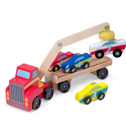 Educators Resource Melissa & Doug Magnetic Car Loader - Colorful Wooden Toy Set* Preschool Vehicles|Preschool Education Toys & Activities