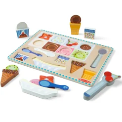 Educators Resource Melissa & Doug Magnetic Ice Cream Puzzle Set - Interactive Wooden Toy* Kitchens & Play Food|Dress Up