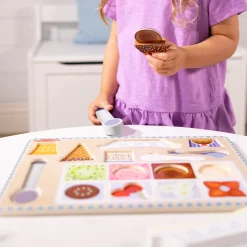 Educators Resource Melissa & Doug Magnetic Ice Cream Puzzle Set - Interactive Wooden Toy* Kitchens & Play Food|Dress Up