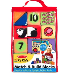 Educators Resource Melissa & Doug Match & Build Soft Blocks ‚Äì 14-Piece Set* Blocks, Sorting & Stacking Toys