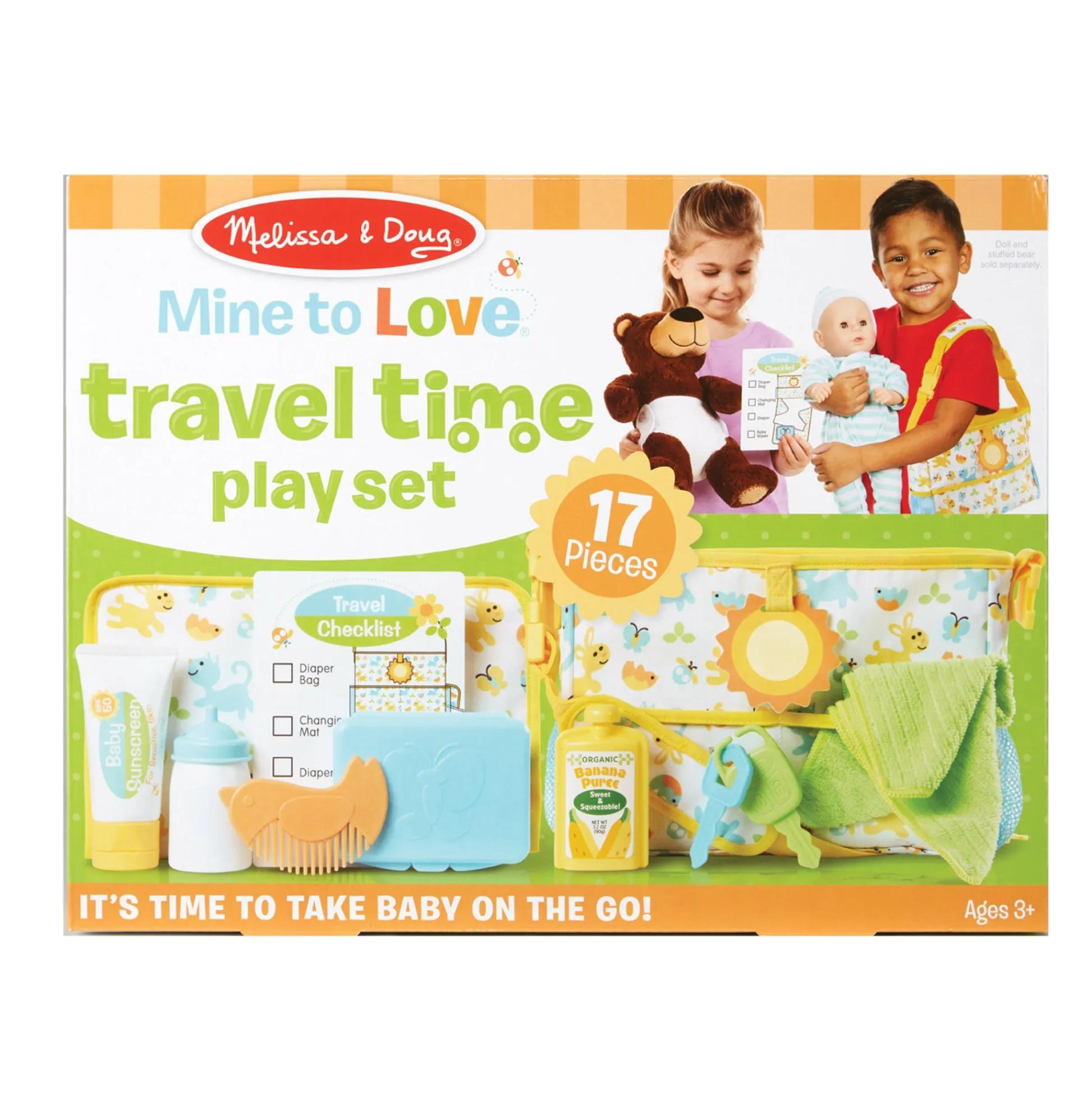 Educators Resource Melissa & Doug Mine to Love Diaper Bag Doll Travel Playset* Social & Emotional Skills|Stuffed Animals & Plush Toys