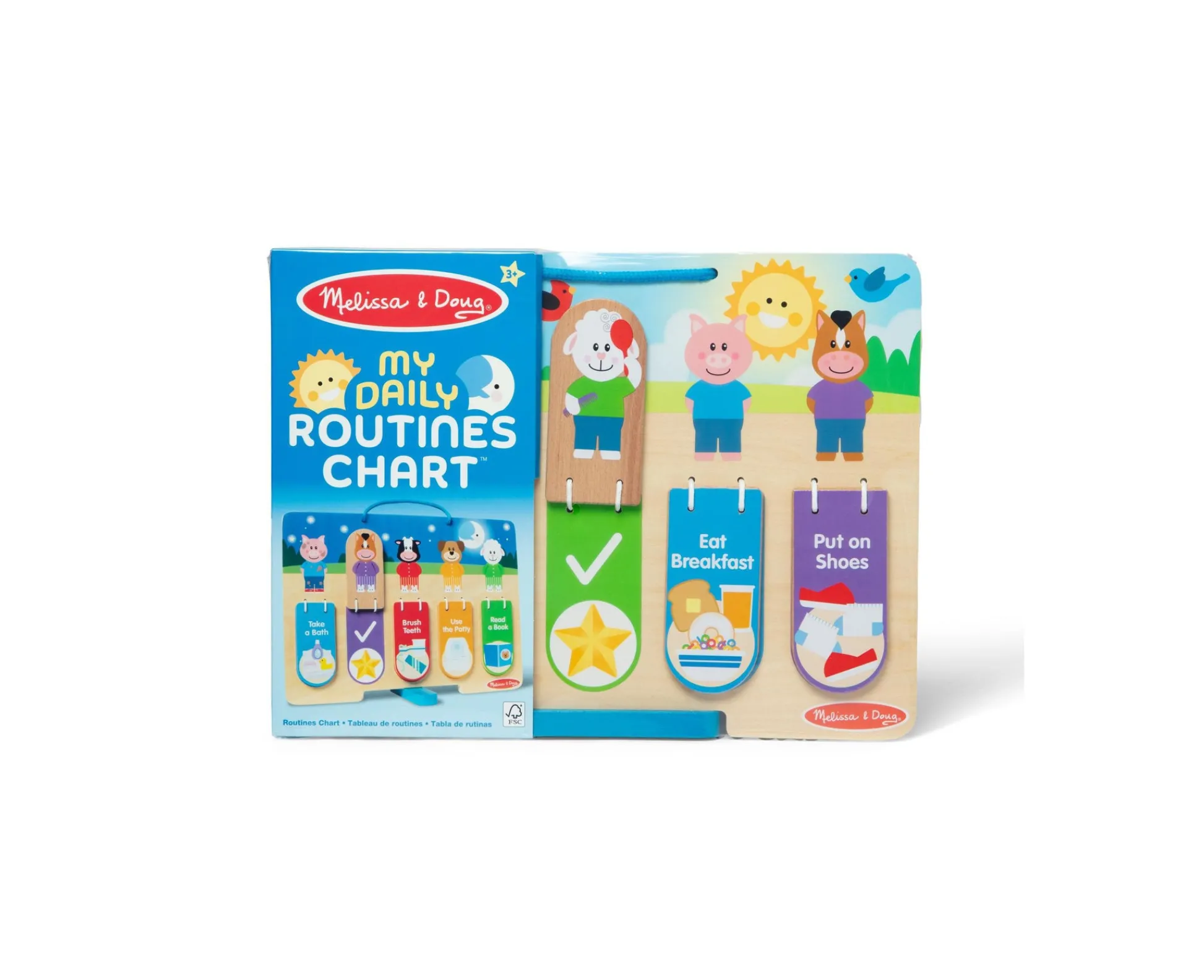 Macy's - Supplier Melissa & Doug My Daily Routines Chart - Wooden Flip Flap Board* Preschool Education Toys & Activities