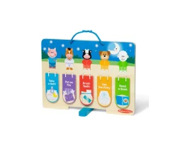 Macy's - Supplier Melissa & Doug My Daily Routines Chart - Wooden Flip Flap Board* Preschool Education Toys & Activities