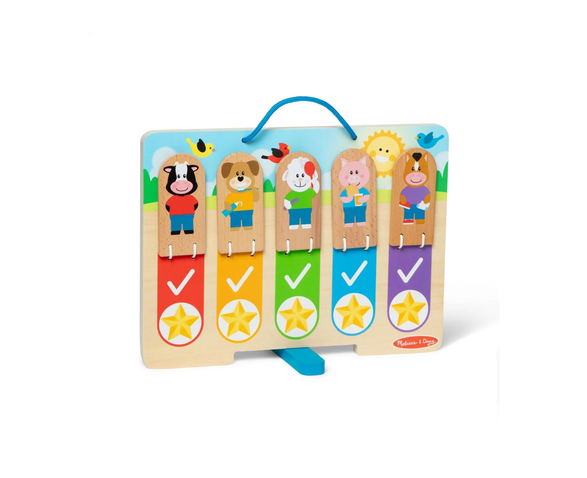 Macy's - Supplier Melissa & Doug My Daily Routines Chart - Wooden Flip Flap Board* Preschool Education Toys & Activities
