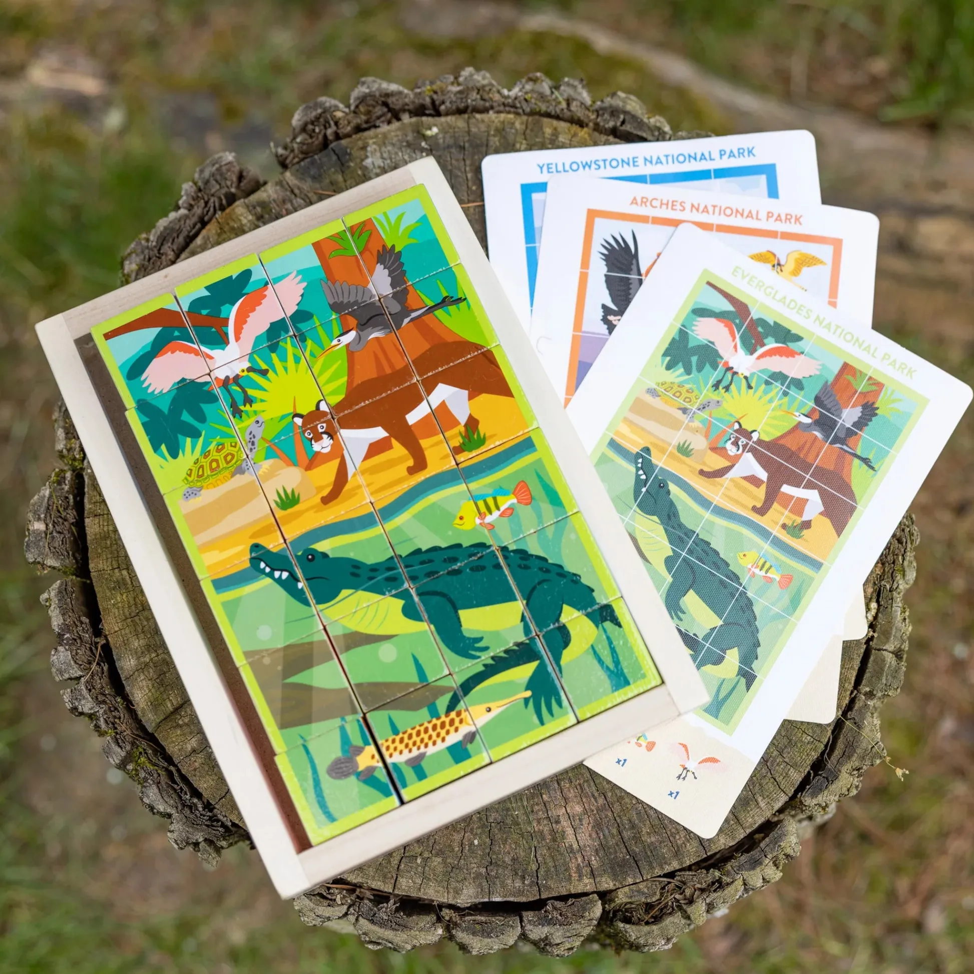 Educators Resource Melissa & Doug National Parks 24 pc Wooden Cube Puzzle* Puzzles