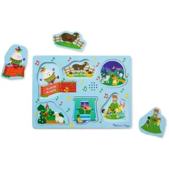 Educators Resource Melissa & Doug Nursery Rhymes 6 pc Wooden Peg Sound Puzzle* Puzzles