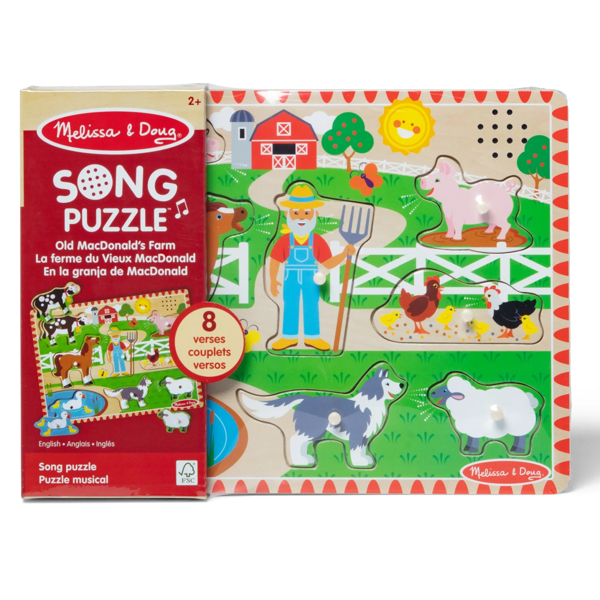 Educators Resource Melissa & Doug Old MacDonald's Farm Sound Puzzle - 8 Pieces* Puzzles