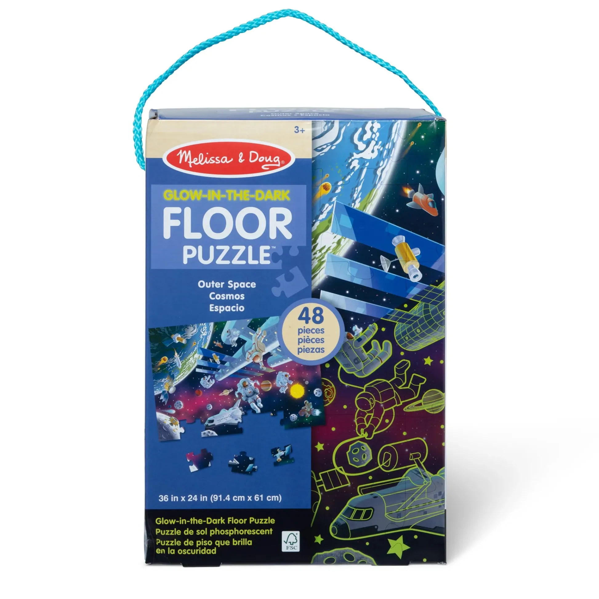 Educators Resource Melissa & Doug Outer Space 48 pc Glow-in-the-Dark Floor Puzzle* Puzzles