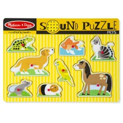 Educators Resource Melissa & Doug Pets Wooden Sound Puzzle - 8 Pieces* Puzzles