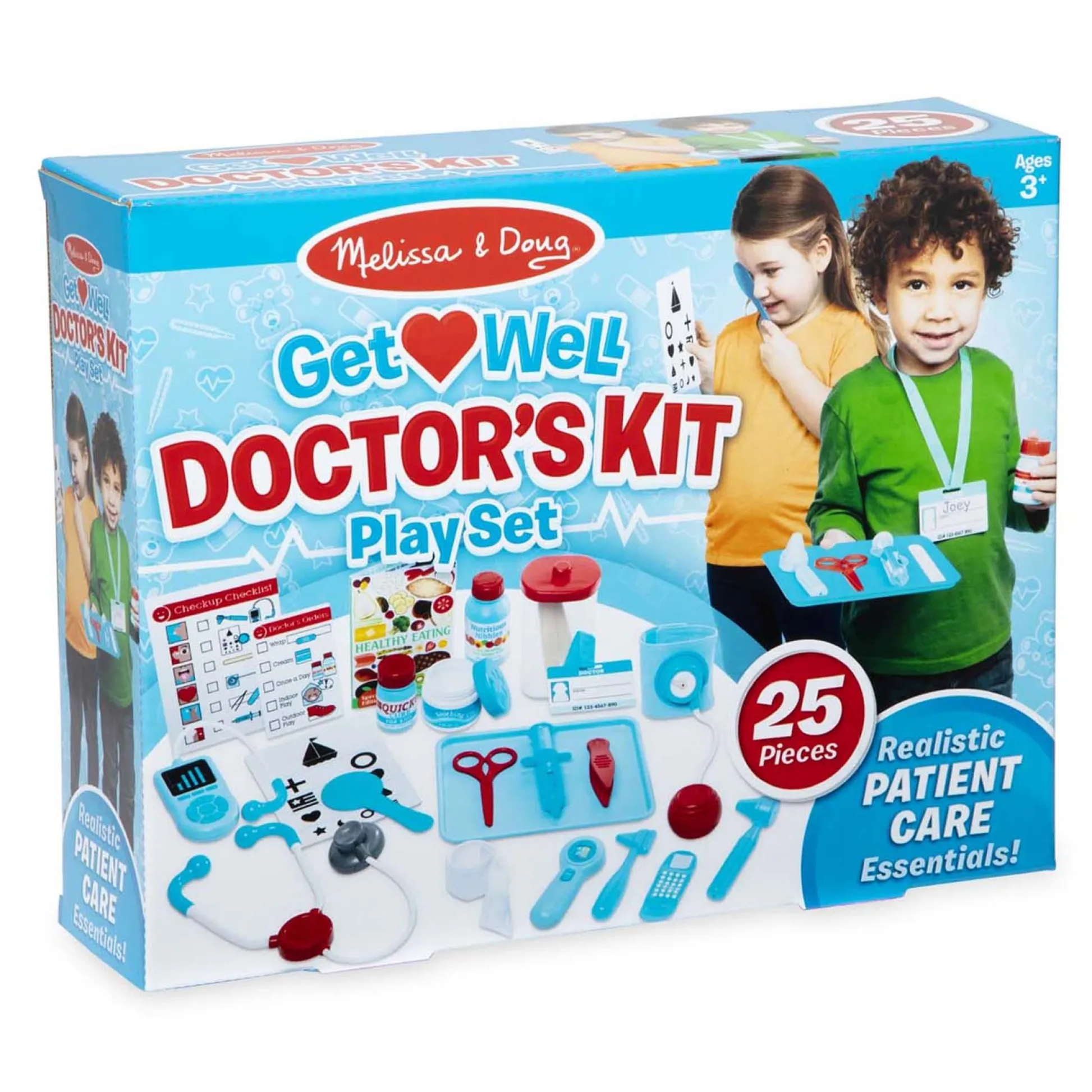 Educators Resource Melissa & Doug 25-Piece Get Well Doctor's Kit Play Set* Tools & Workshops|Dress Up