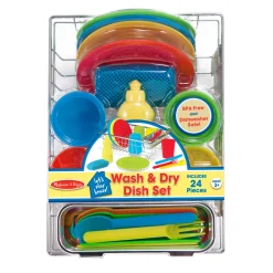 Educators Resource Melissa & Doug 24-Piece Let's Play House! Dishwashing Playset* Kitchens & Play Food|Dress Up