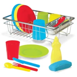 Educators Resource Melissa & Doug 24-Piece Let's Play House! Dishwashing Playset* Kitchens & Play Food|Dress Up