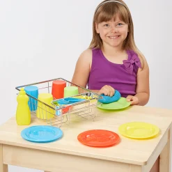 Educators Resource Melissa & Doug 24-Piece Let's Play House! Dishwashing Playset* Kitchens & Play Food|Dress Up