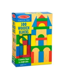 Educators Resource Melissa & Doug 100-Piece Painted Wood Blocks Set - Colorful Building Toy* Wood & Jumbo Blocks