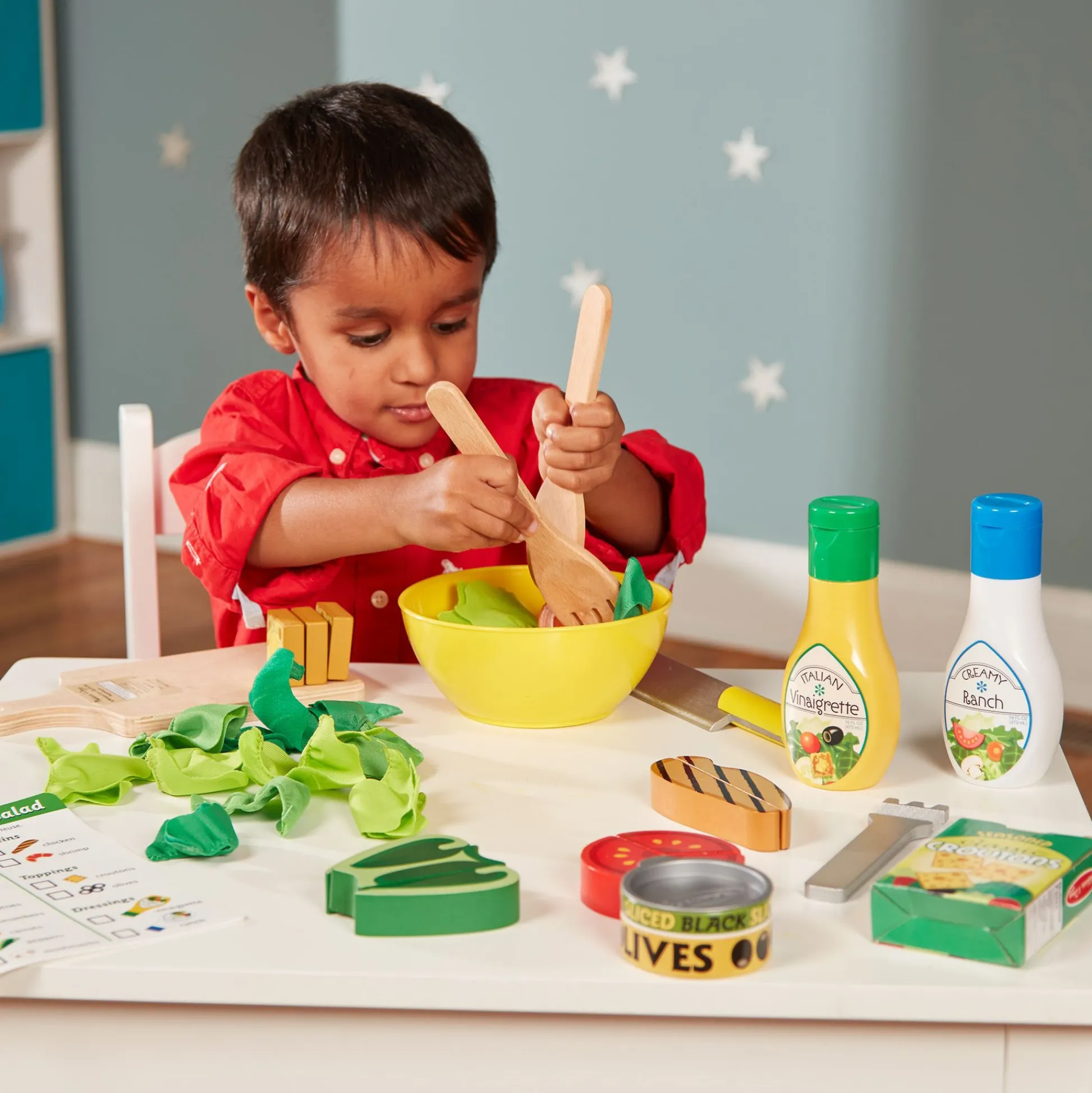 Educators Resource Melissa & Doug 52-Piece Slice & Toss Salad Playset* Kitchens & Play Food|Dress Up