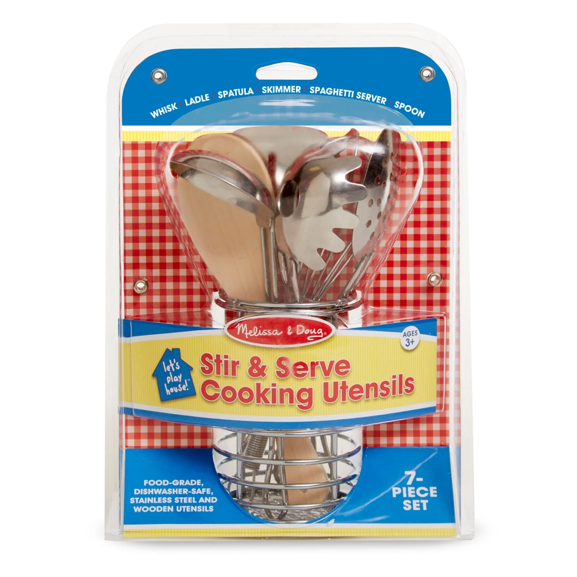 Educators Resource Melissa & Doug 7-Piece Stir & Serve Cooking Utensil Playset* Kitchens & Play Food|Dress Up