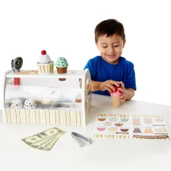 Educators Resource Melissa & Doug 28-Piece Wooden Ice Cream Play Set* Kitchens & Play Food|Dress Up