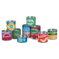 Educators Resource Melissa & Doug Playful Grocery Cans Pretend Play Set - 10 Pieces* Kitchens & Play Food|Dress Up