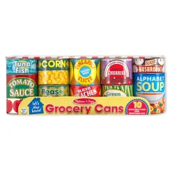 Educators Resource Melissa & Doug Playful Grocery Cans Pretend Play Set - 10 Pieces* Kitchens & Play Food|Dress Up