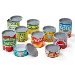Educators Resource Melissa & Doug Playful Grocery Cans Pretend Play Set - 10 Pieces* Kitchens & Play Food|Dress Up