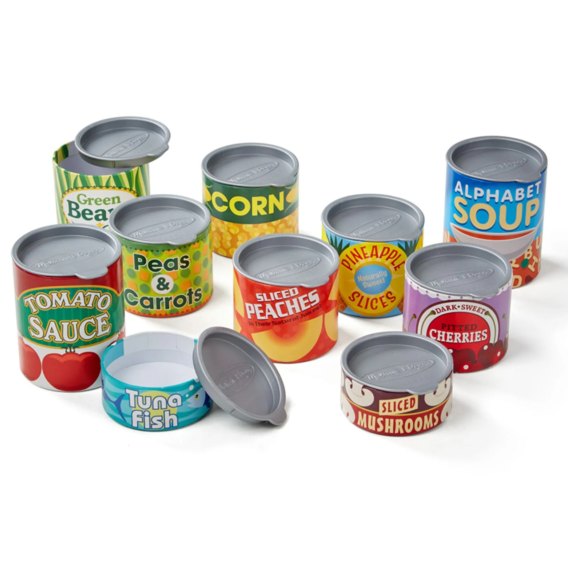 Educators Resource Melissa & Doug Playful Grocery Cans Pretend Play Set - 10 Pieces* Kitchens & Play Food|Dress Up