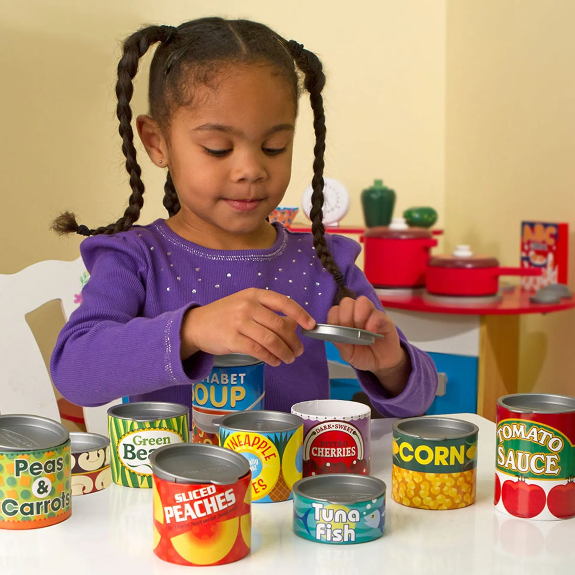 Educators Resource Melissa & Doug Playful Grocery Cans Pretend Play Set - 10 Pieces* Kitchens & Play Food|Dress Up