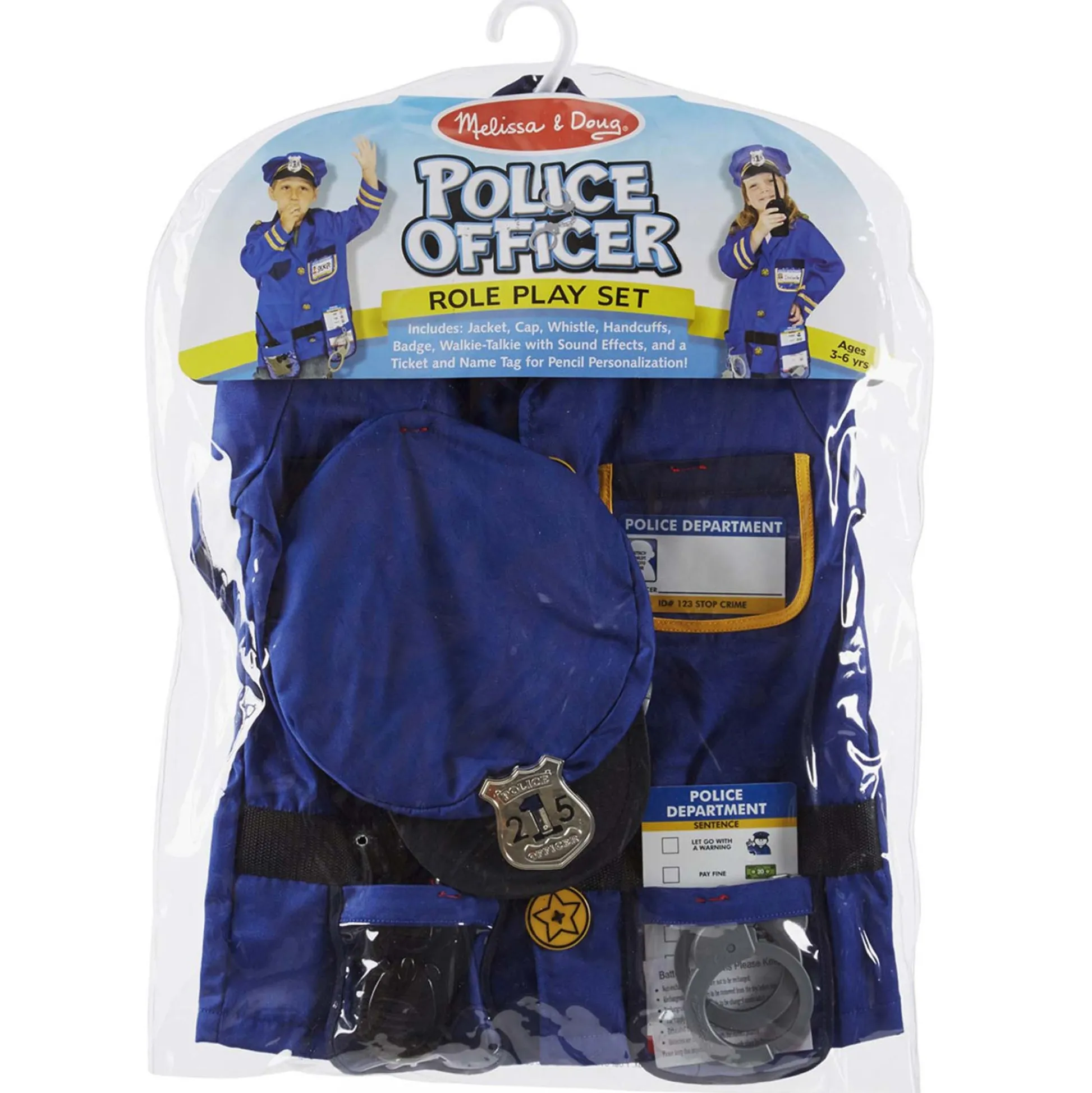 Educators Resource Melissa & Doug Police Officer Role Play Costume Set - Ages 3-6* Dress Up & Accessories|Dress Up