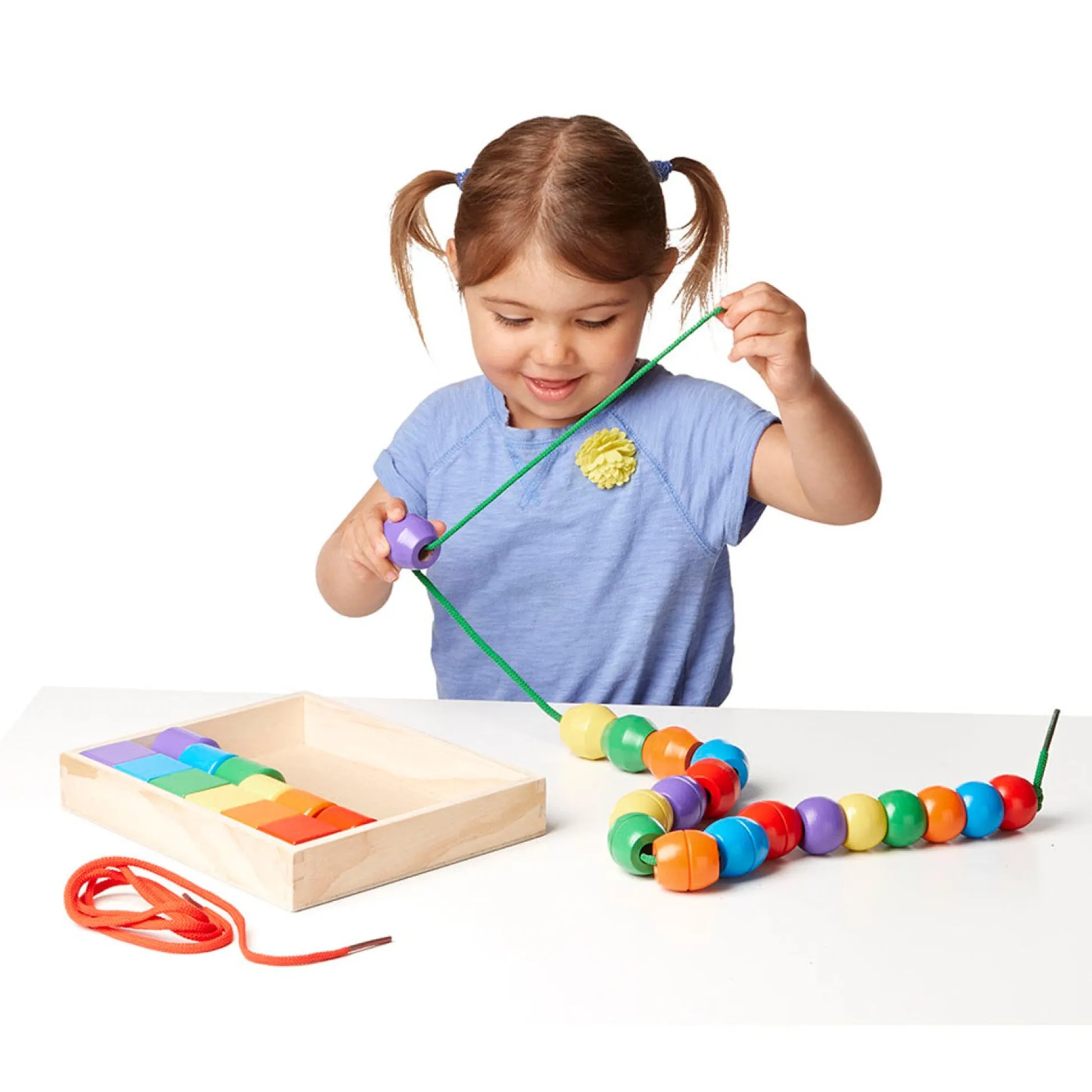 Educators Resource Melissa & Doug Primary Lacing Beads - Colorful Wooden Educational Toy* Preschool Education Toys & Activities
