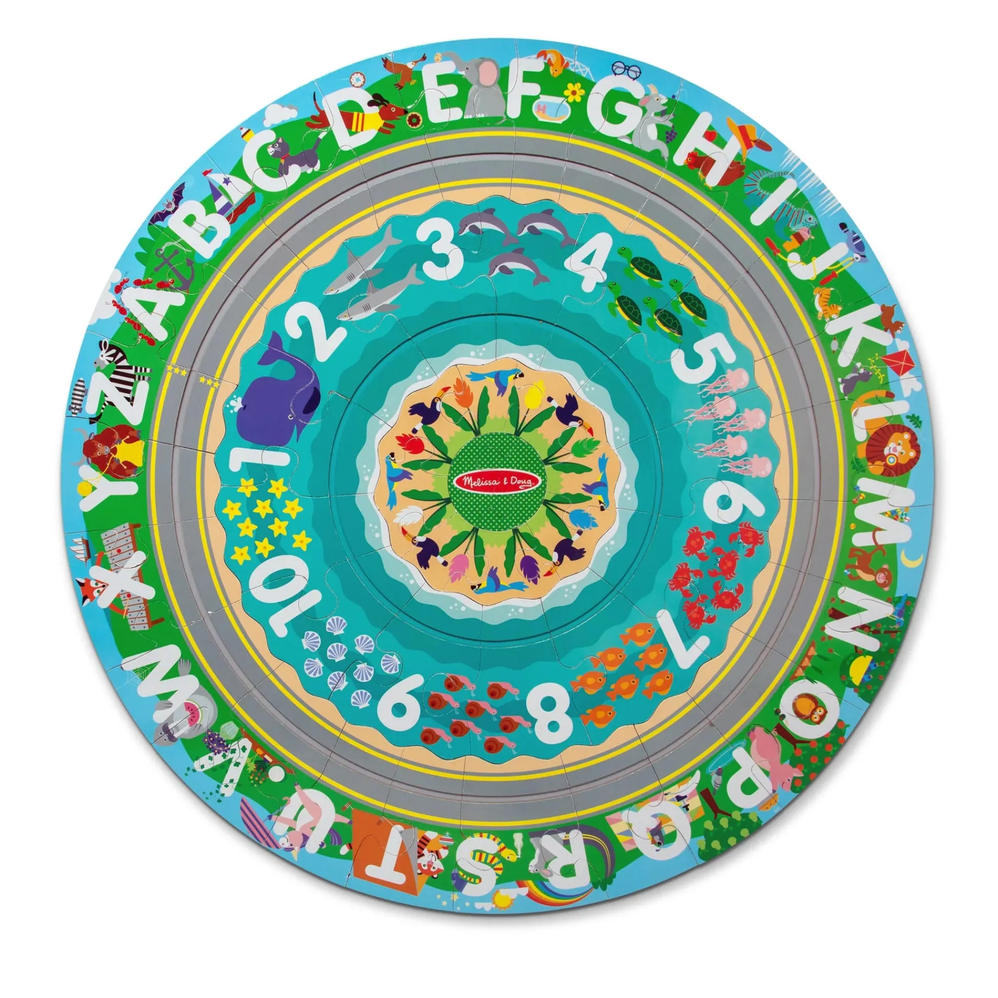 Educators Resource Melissa & Doug Round the Shore 48-Piece Floor Puzzle & Play Set* Puzzles