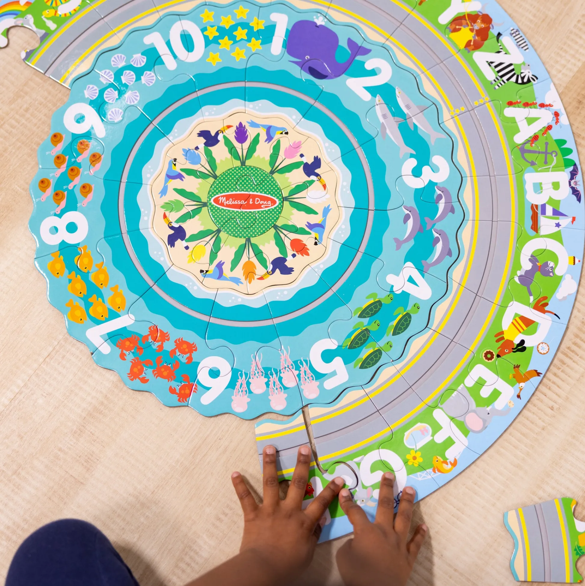 Educators Resource Melissa & Doug Round the Shore 48-Piece Floor Puzzle & Play Set* Puzzles