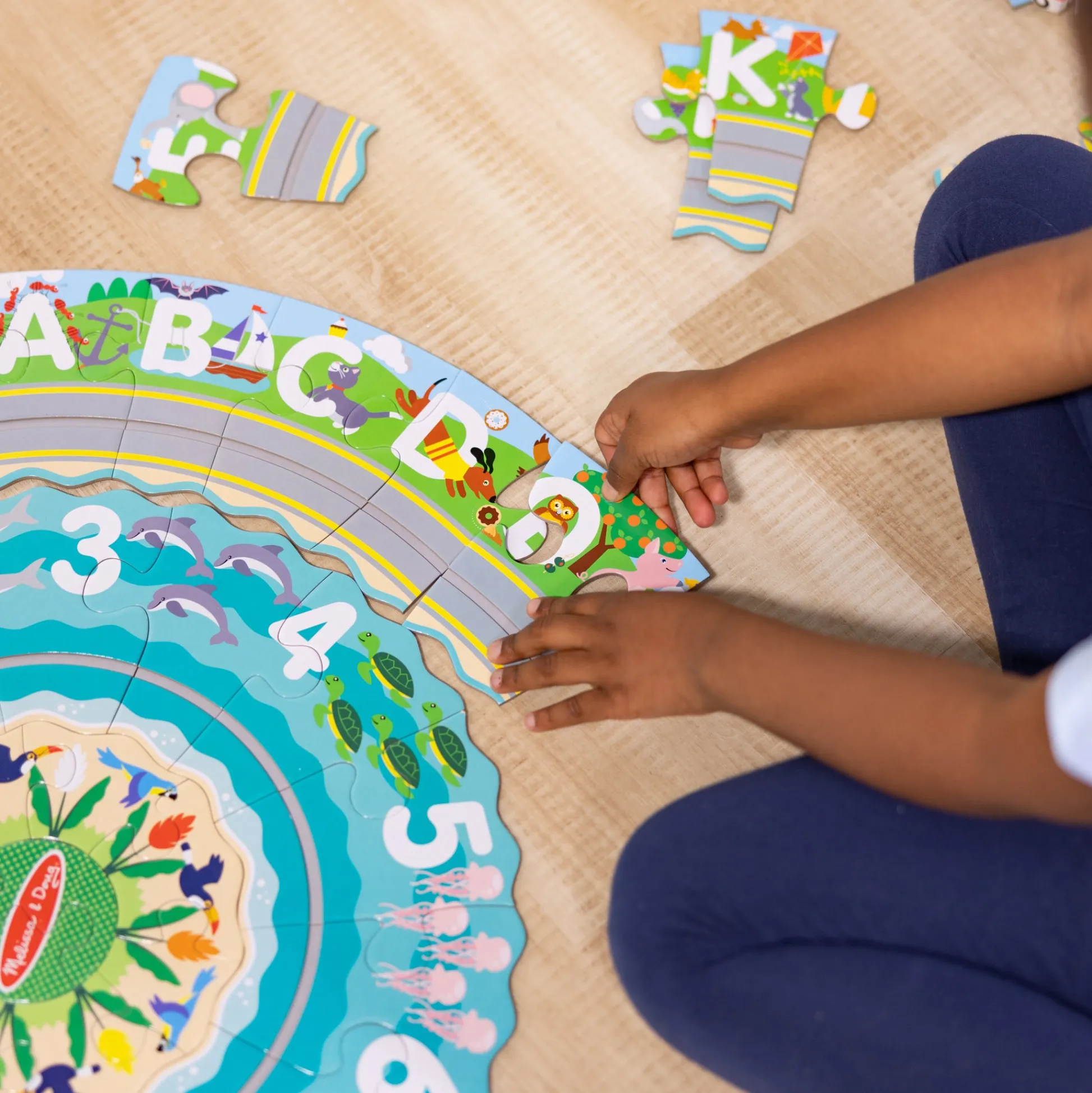 Educators Resource Melissa & Doug Round the Shore 48-Piece Floor Puzzle & Play Set* Puzzles