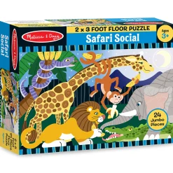 Educators Resource Melissa & Doug Safari Social 24 pc Floor Puzzle* Puzzles