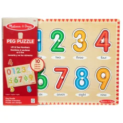 Educators Resource Melissa & Doug See-Inside Numbers Wooden Peg Puzzle - 10 pc* Preschool Education Toys & Activities|Puzzles